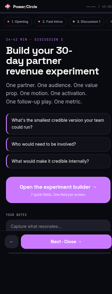 Discussion 3 — launch the experiment builder